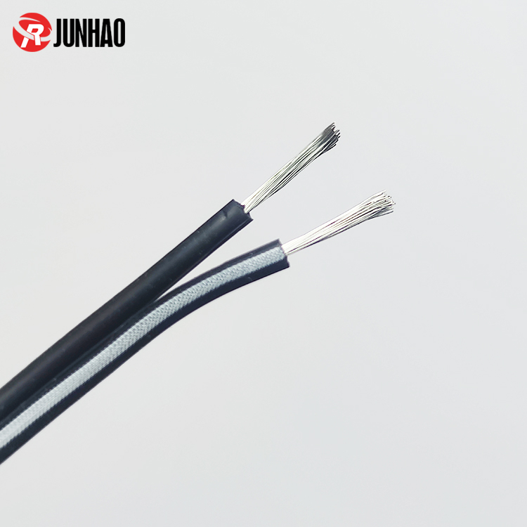 2pin 24AWG Silicone Cable 200 Degree C Silicone Rubber Heat Resistance Ribbon Wir